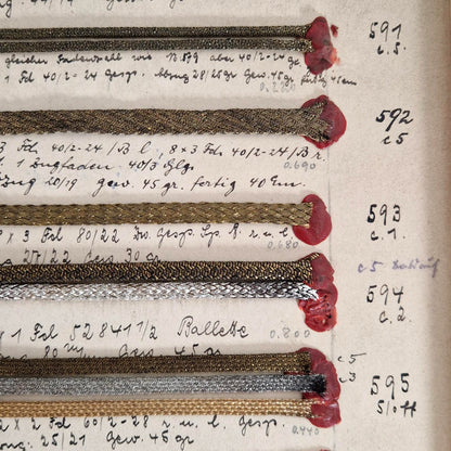 Catalogue d’échantillons de passementerie métallique, XIXe