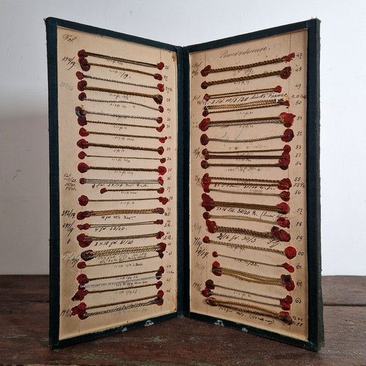 Tableau d’échantillons de passementerie, XIXe