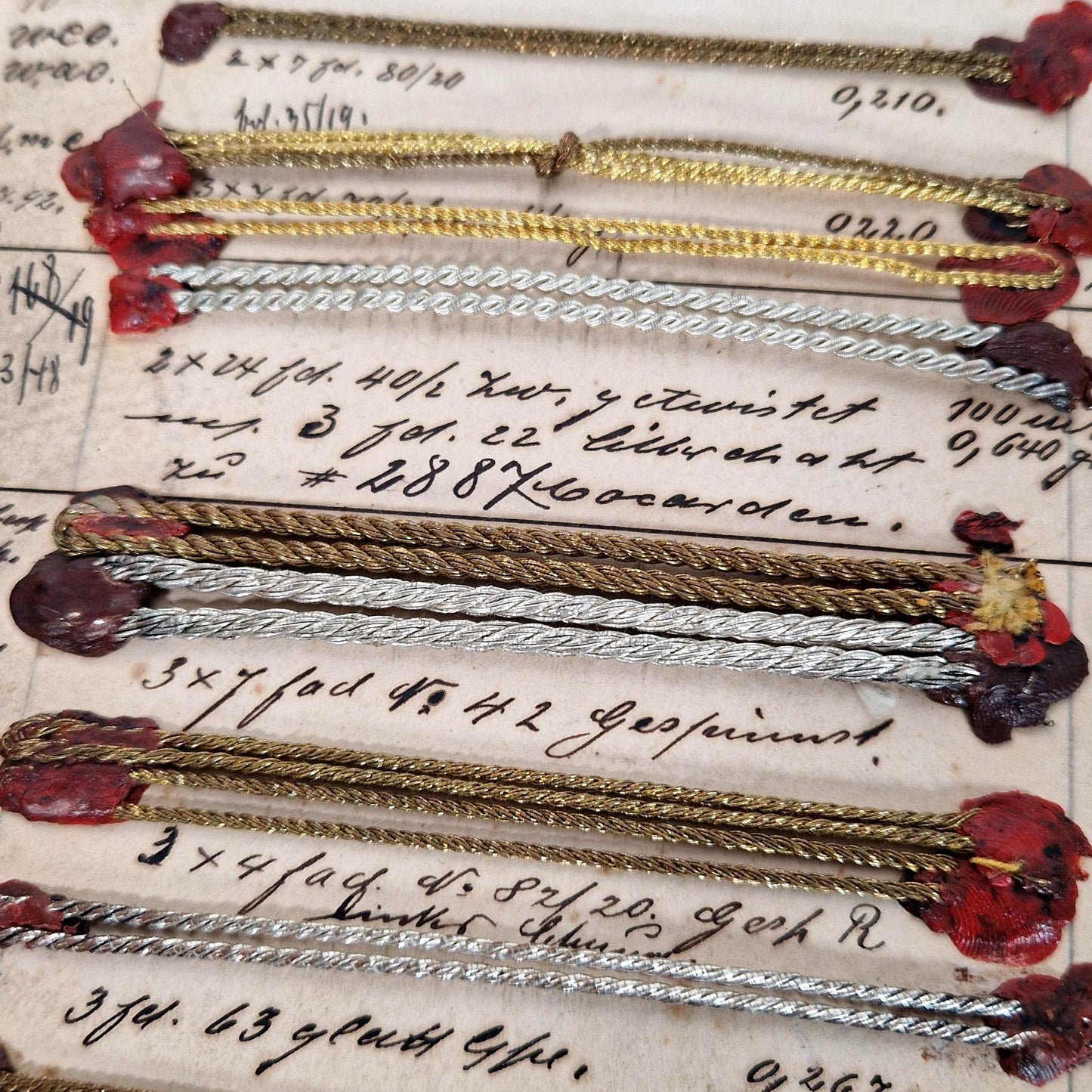 Passementerie, « Cordonnets métalliques et soutaches », XIXe