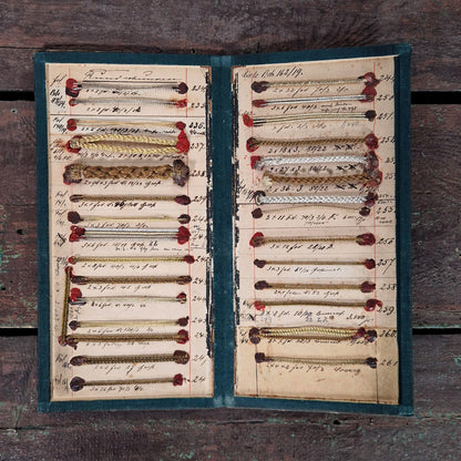 Présentoir de passementerie « Cordonnets métalliques », XIXe