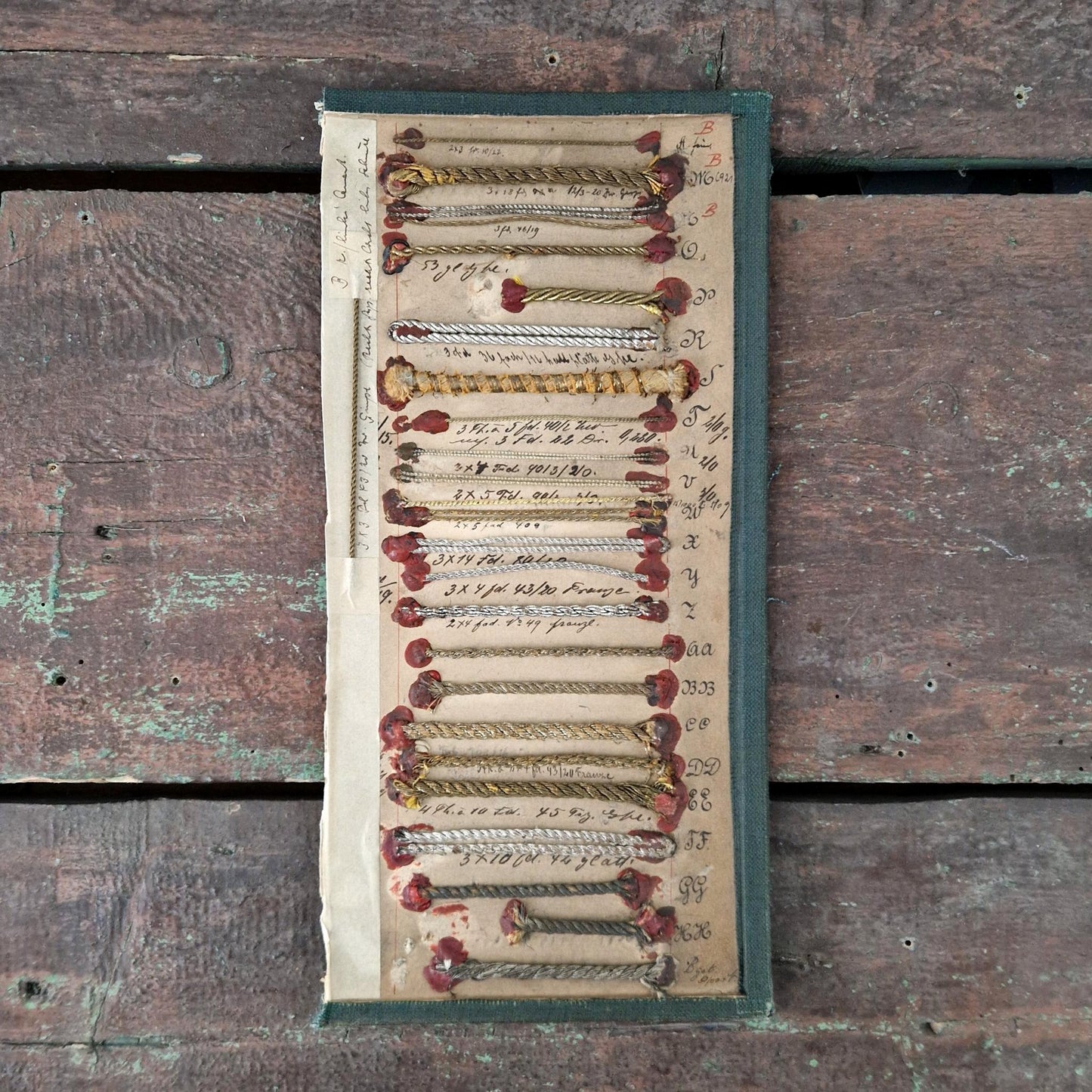 Ancienne planche de passementerie, XIXe