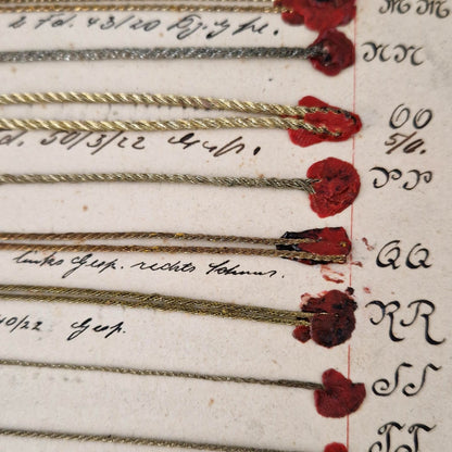 Planche d’échantillons de fils métallisés, Vers 1900