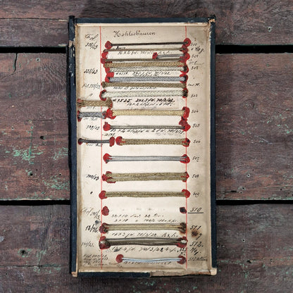 Présentoir triptyque de passementerie, XIXe