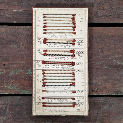 Carnet d’échantillons de fils polychromes et métallisés