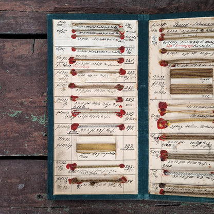 Présentoir de fils métallisés à 3 volets - XIXe