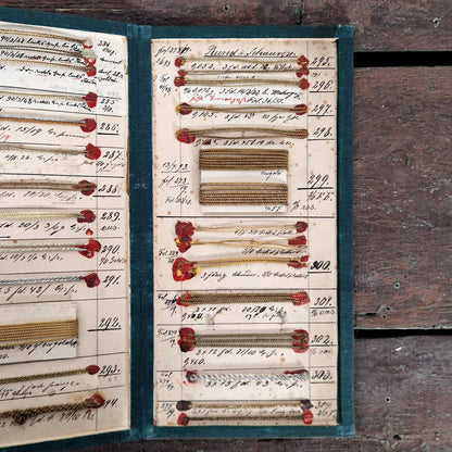 Présentoir de fils métallisés à 3 volets - XIXe