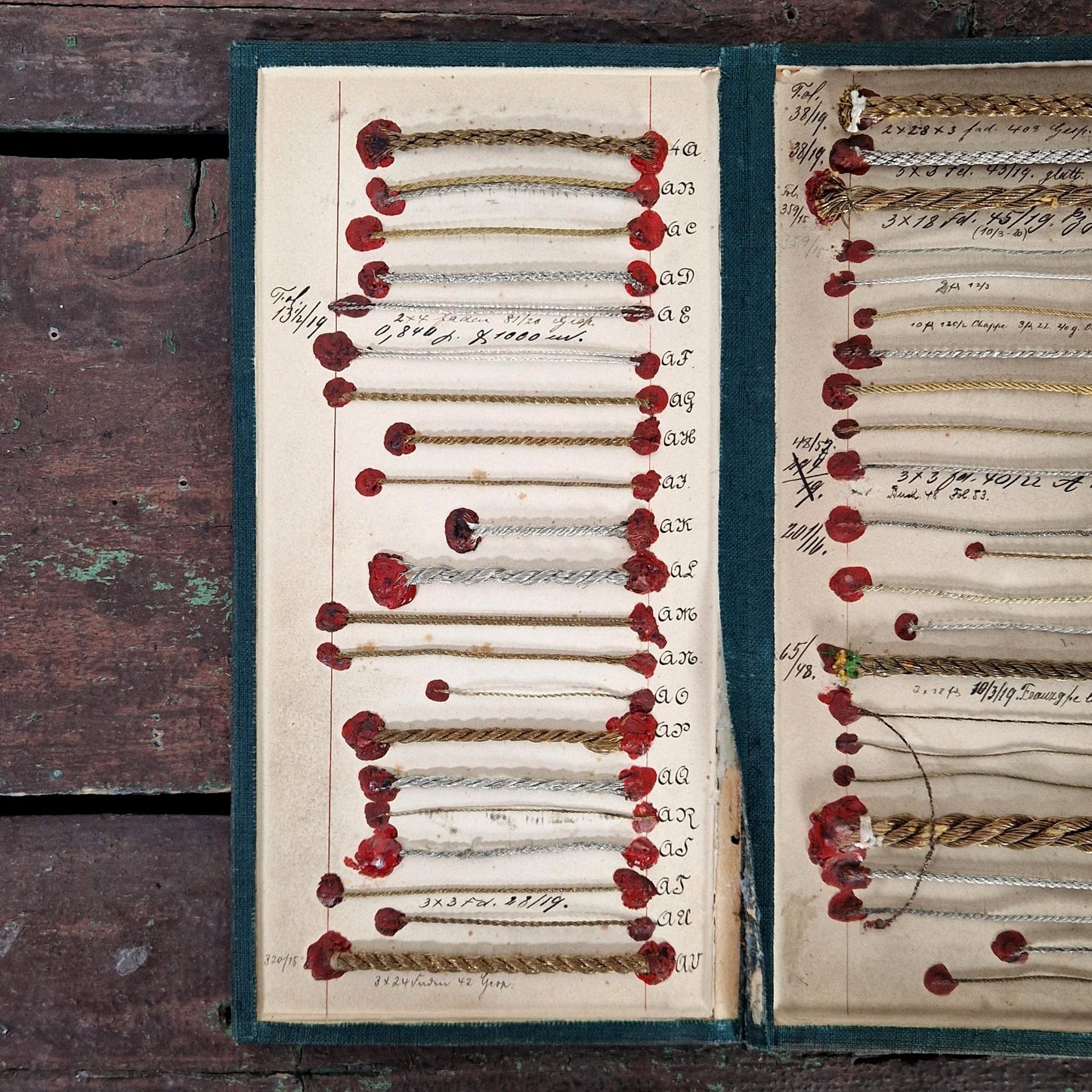 Carnet triptyque de passementerie - XIXe