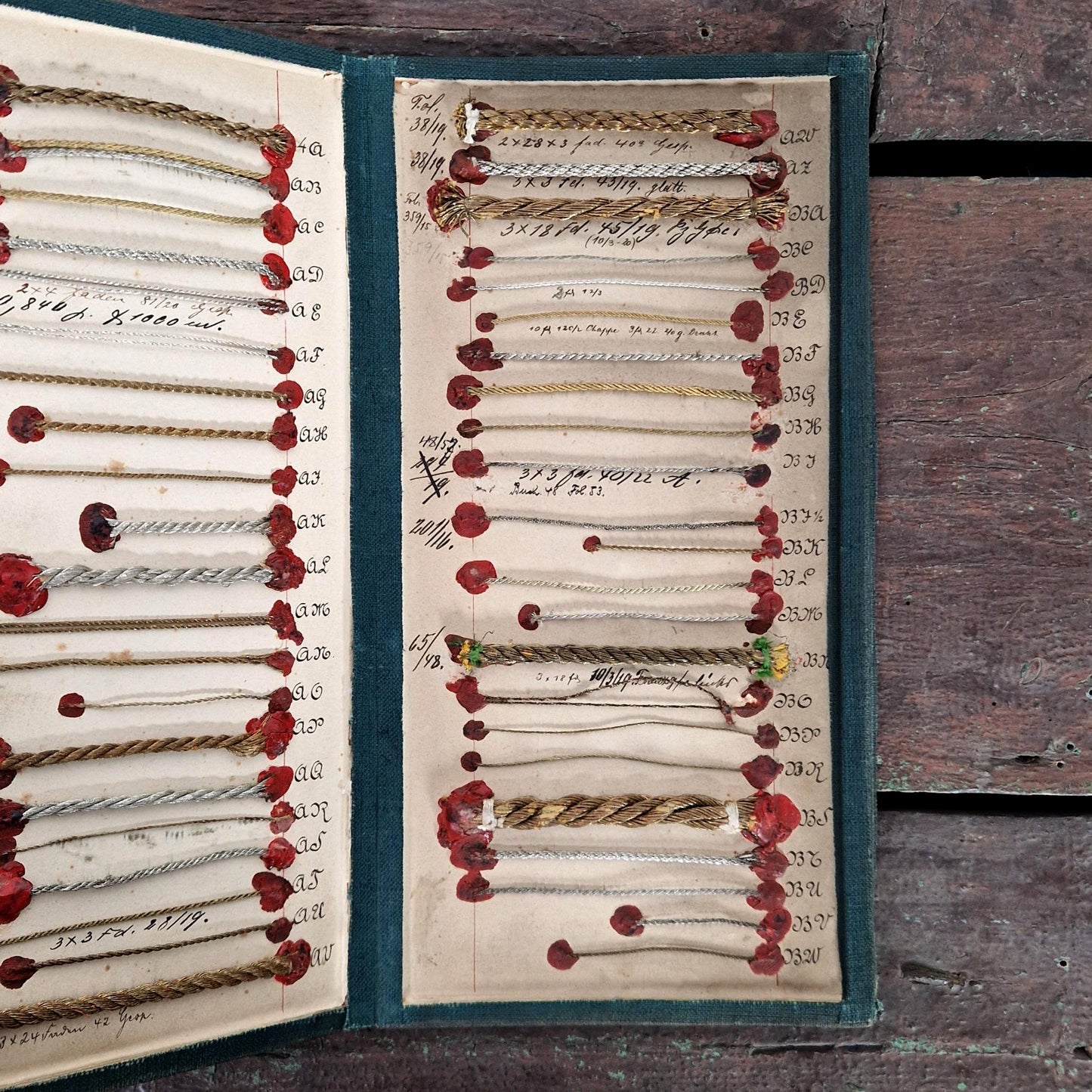 Carnet triptyque de passementerie - XIXe