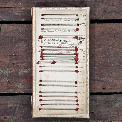 Carnet d’échantillons de passementerie à 3 volets