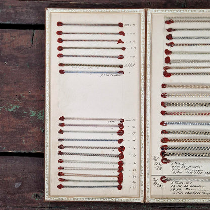Carnet d’échantillons de passementerie à 3 volets