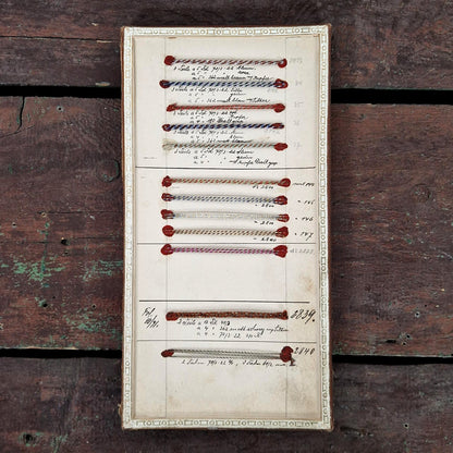 Nuancier de fils torsadés polychromes et métallisés