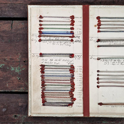 Nuancier de fils torsadés polychromes et métallisés