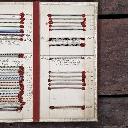 Nuancier de fils torsadés polychromes et métallisés