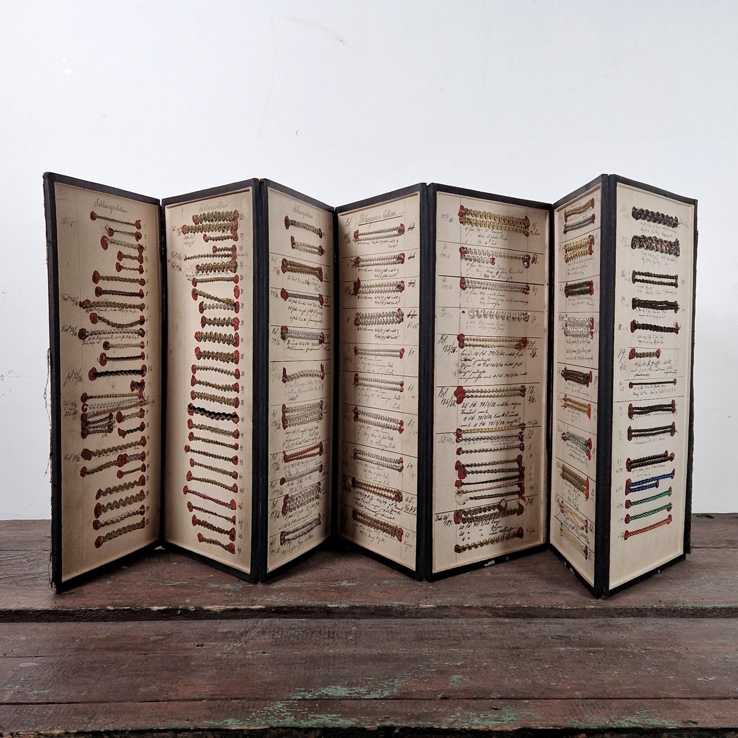 Catalogue de passementerie à 7 volets - XIXe