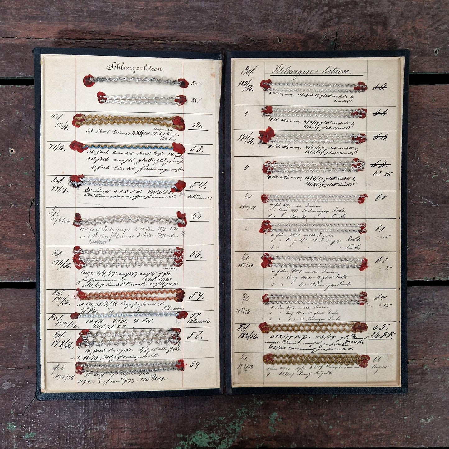 Catalogue de passementerie à 7 volets - XIXe