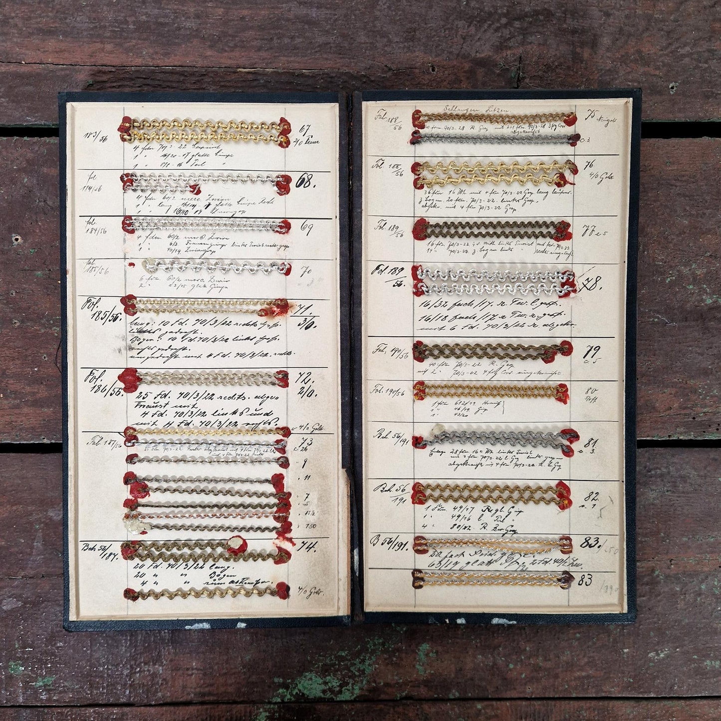 Catalogue de passementerie à 7 volets - XIXe