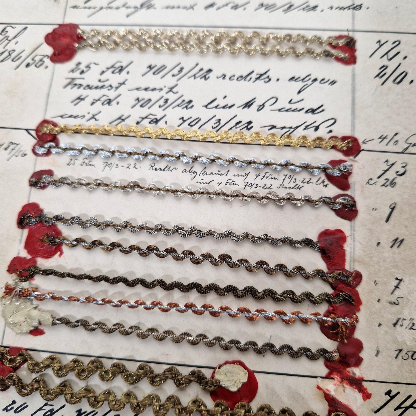Catalogue de passementerie à 7 volets - XIXe