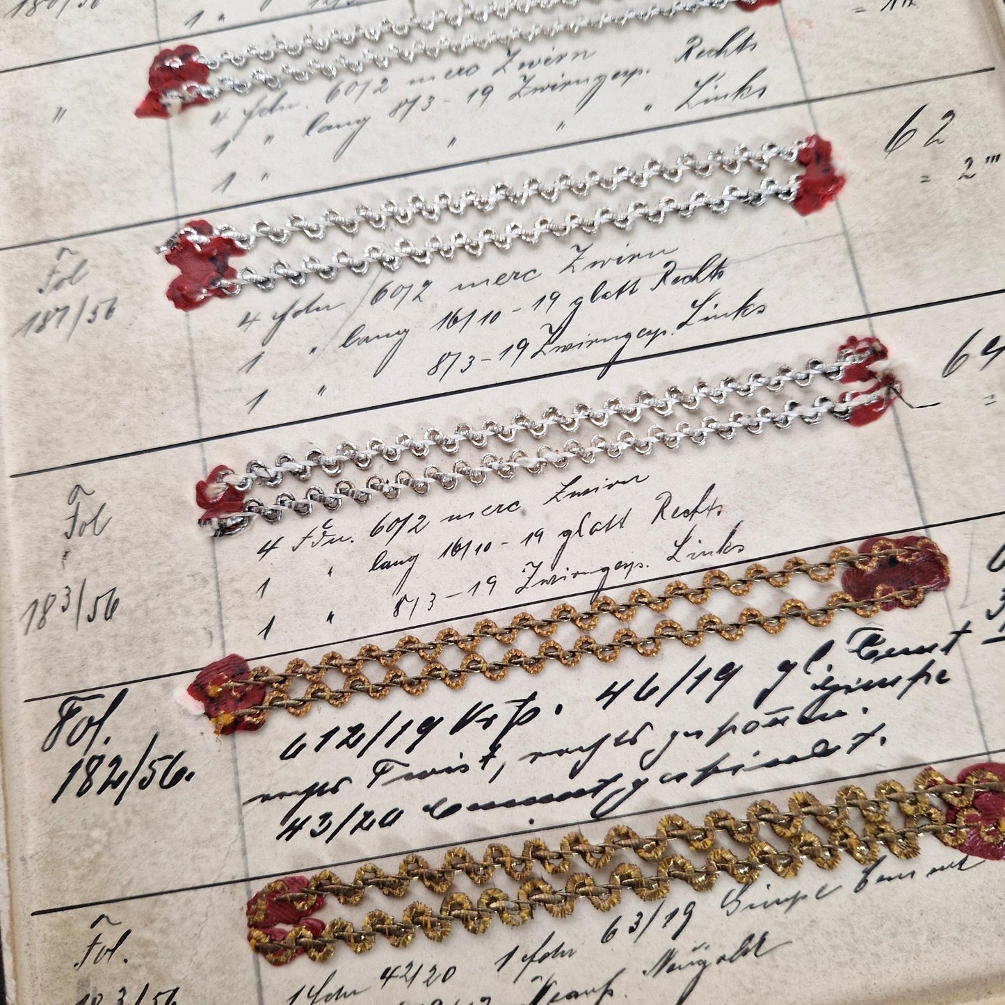 Catalogue de passementerie à 7 volets - XIXe