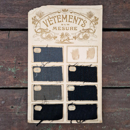 Planche textile ancienne « Vêtements sur mesure », Vers 1900