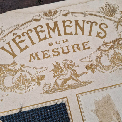 Planche textile ancienne « Vêtements sur mesure », Vers 1900