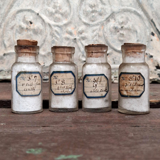 Flacons anciens de pharmacie - série numérotée  (l12)