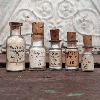 Antique Medical Vials, Circa 1900-1920 (l19)