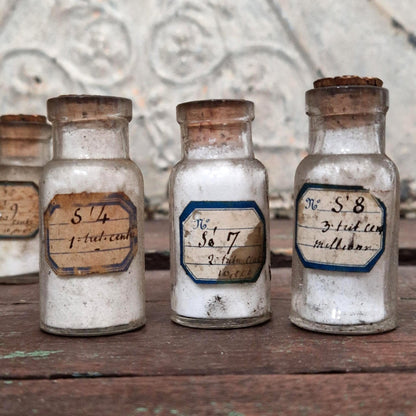 Old vials "Centisimal numbered series" (l22)