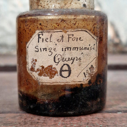 Rare "Bile and Liver - Immunized Monkey" bottle - 1913 (f30)