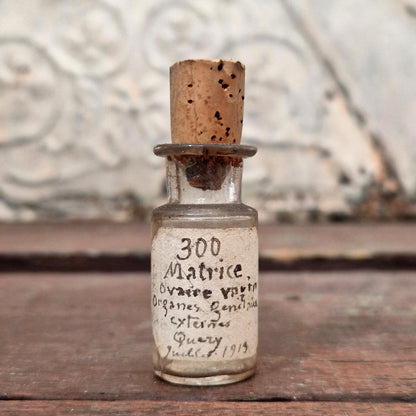 Mini medical vial "Ovary Vagina Matrix" 1913 (f23)