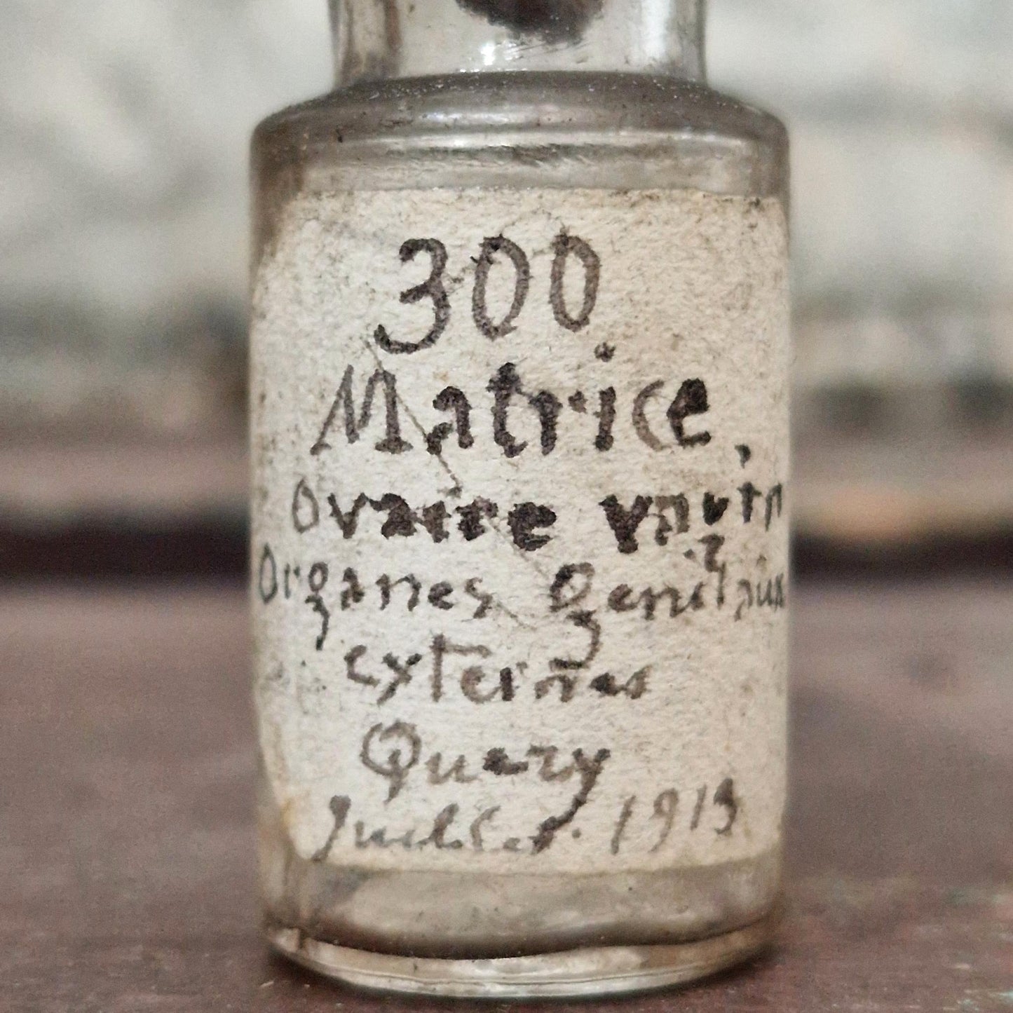 Mini medical vial "Ovary Vagina Matrix" 1913 (f23)