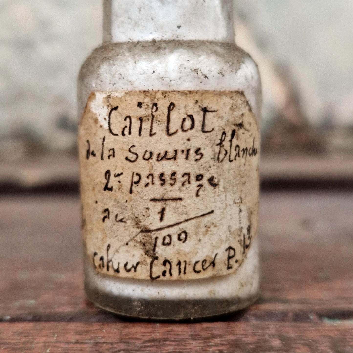 Experimental vial "White Mouse Clot" (f24)