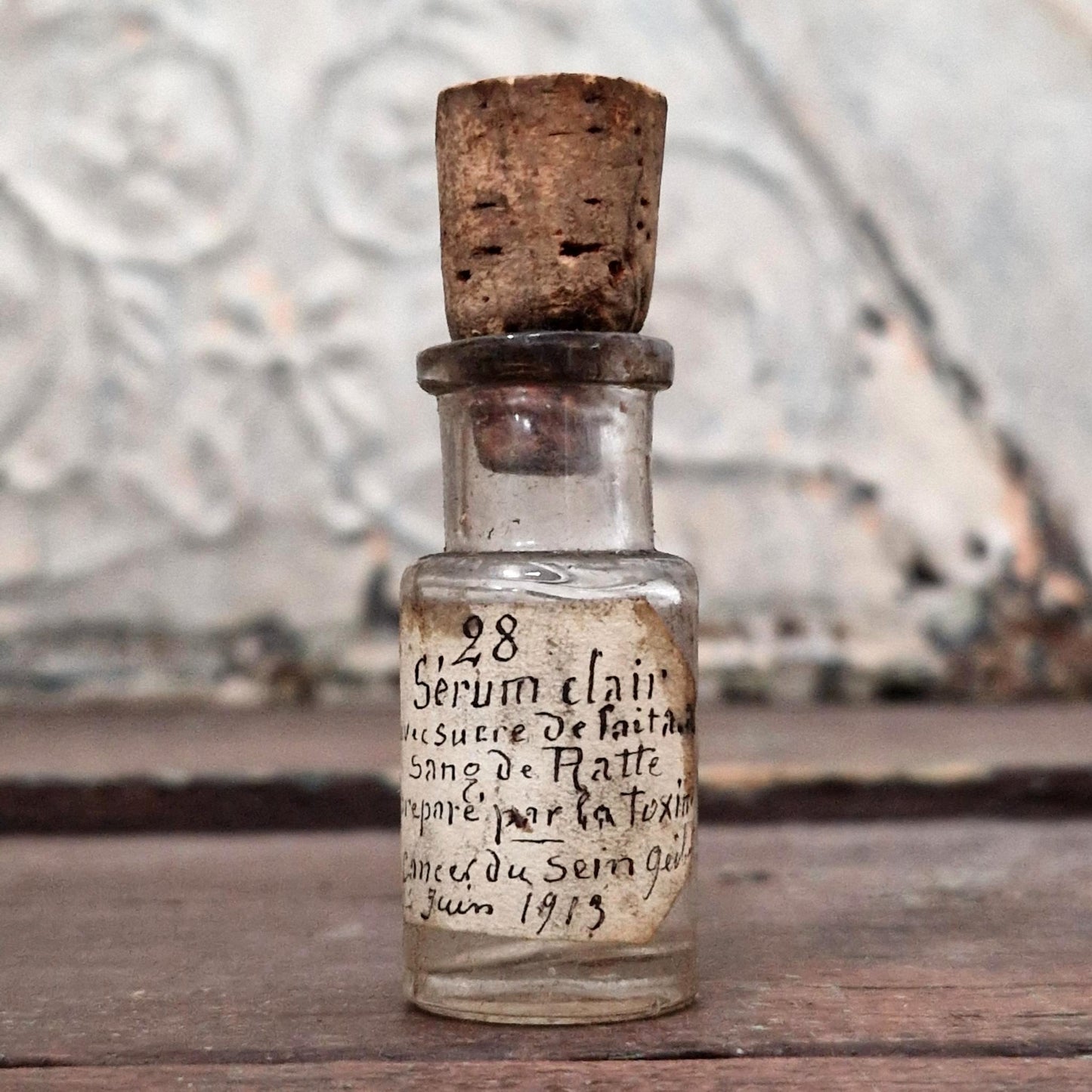 Experimental vial "Clear serum - rat blood", 1913 (f16)