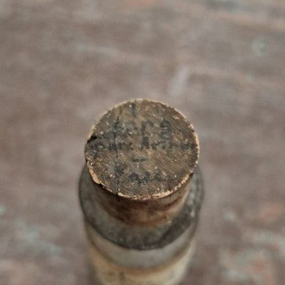 Old pharmaceutical bottle "Pig blood" (f8)