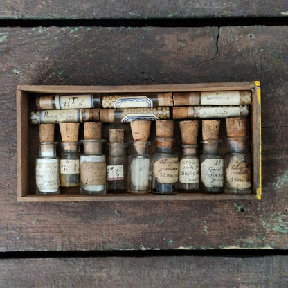 Cabinet of curiosities: pharmaceutical vials and tubes (c4)