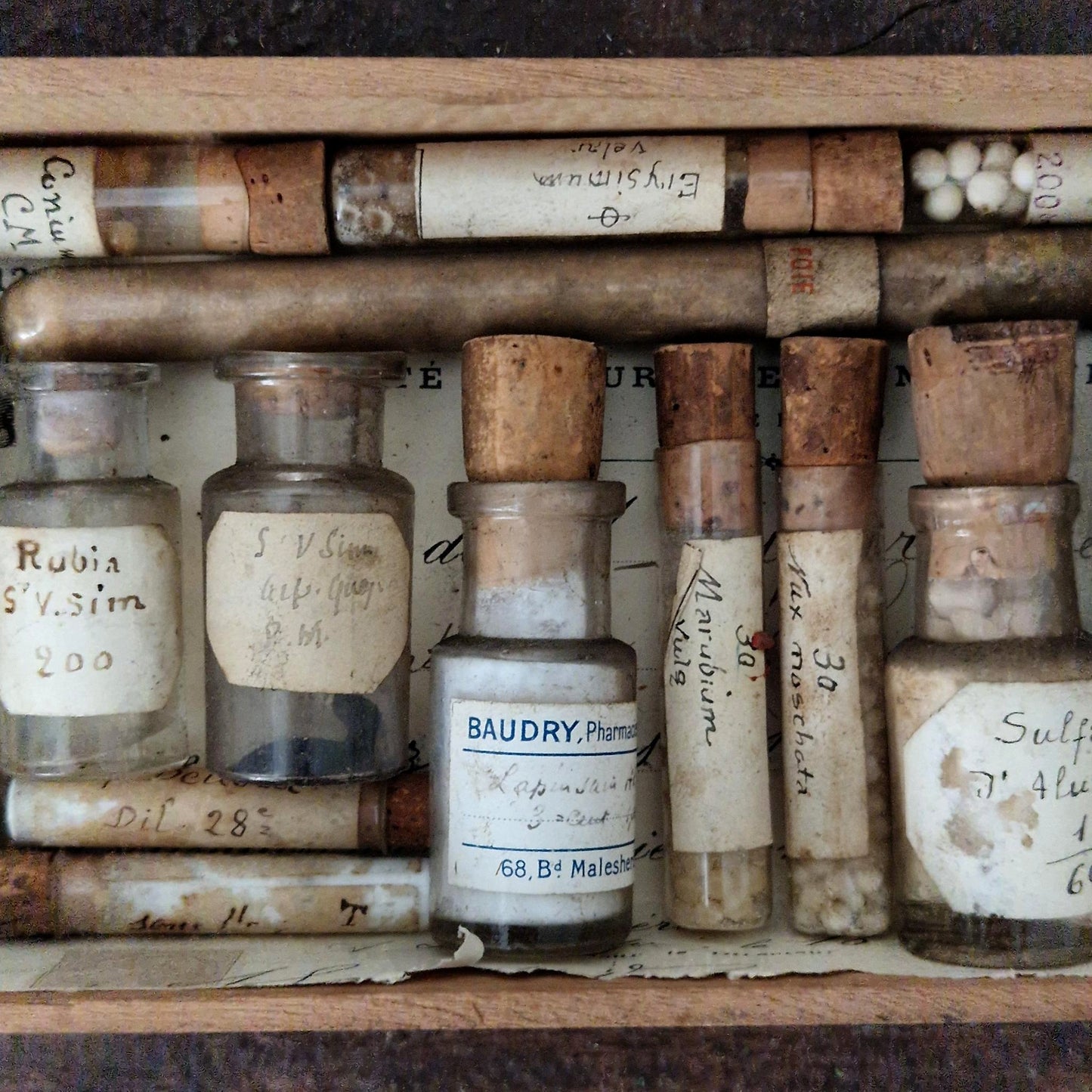 Cabinet of curiosities: casket of phials and tubes (c3)
