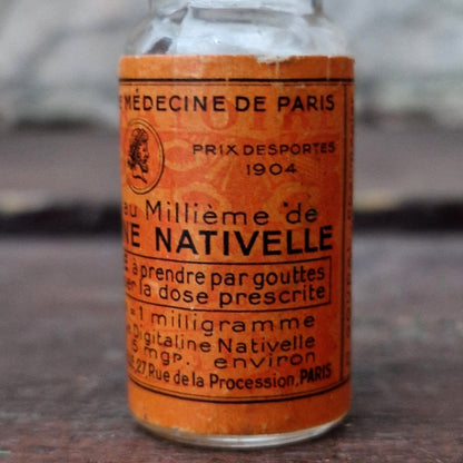 Flacon ancien « Digitaline Nativelle - Toxique » (f53)
