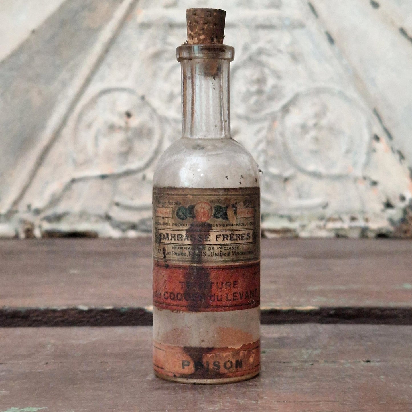 Flacon ancien « Teinture de Coques du Levant - Poison »