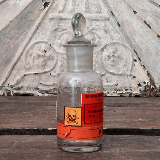 Flacon de pharmacie « Erythromycine base - Poison »