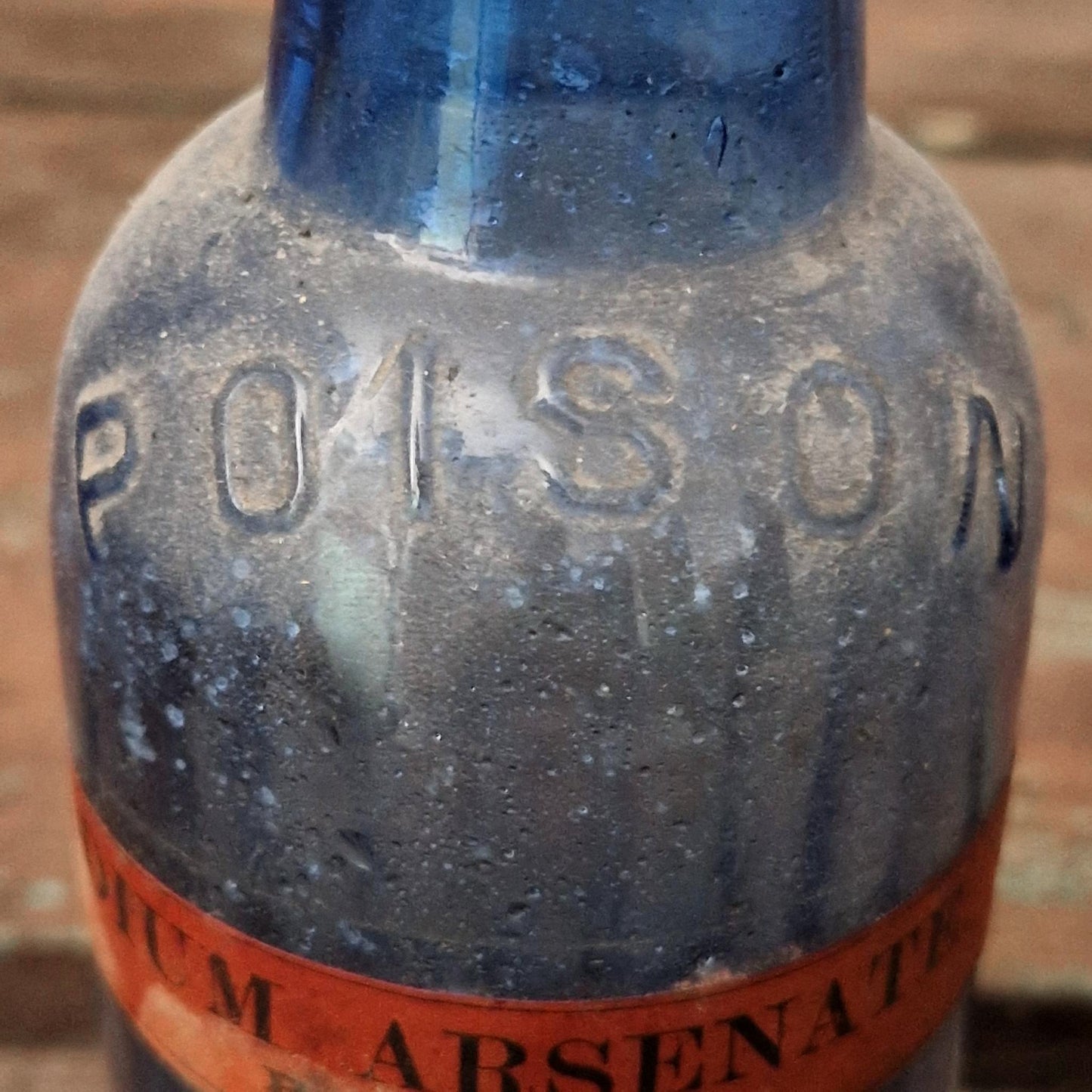 Rare flacon POISON bleu, « Sodium Arsenate - Poison »