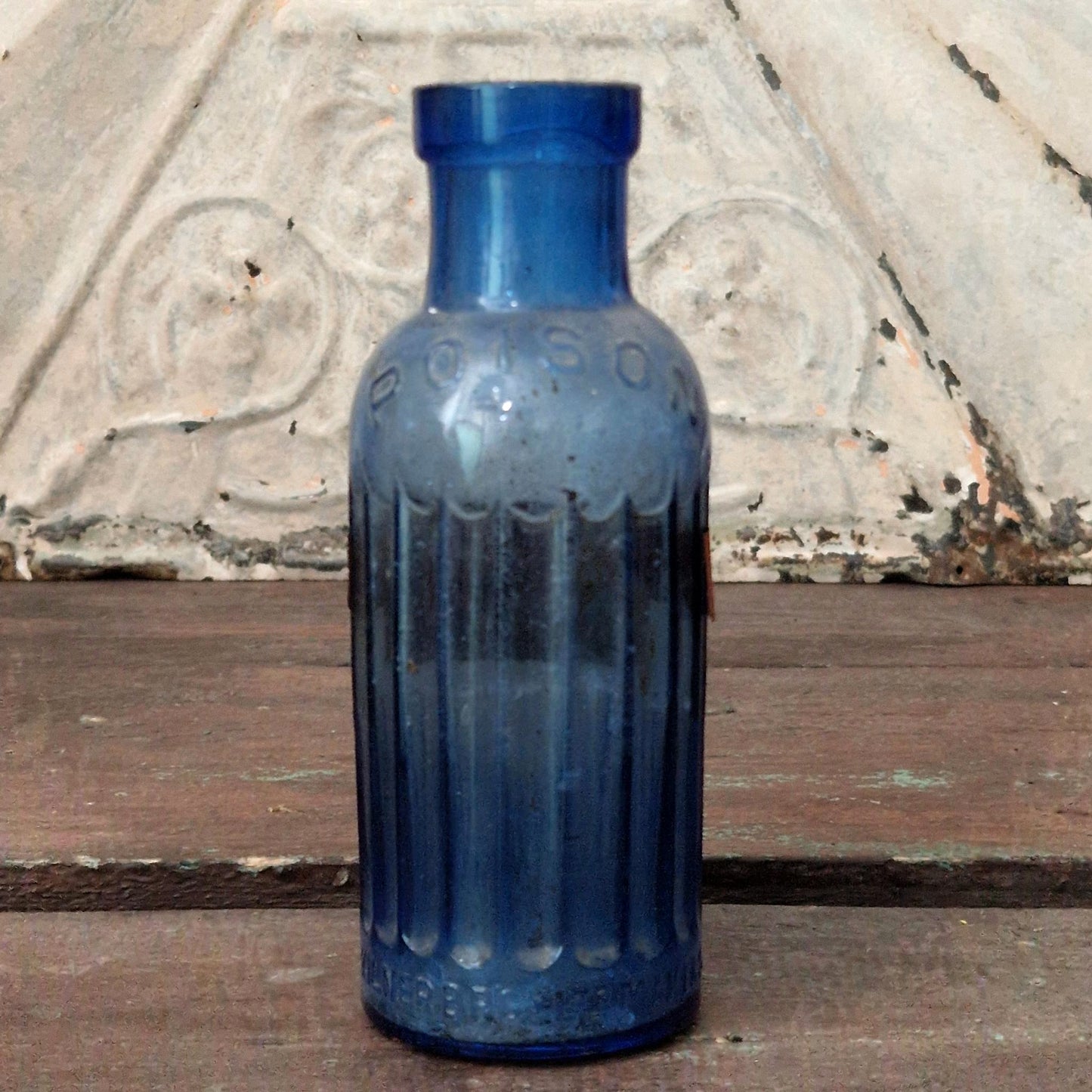 Rare flacon POISON bleu, « Sodium Arsenate - Poison »