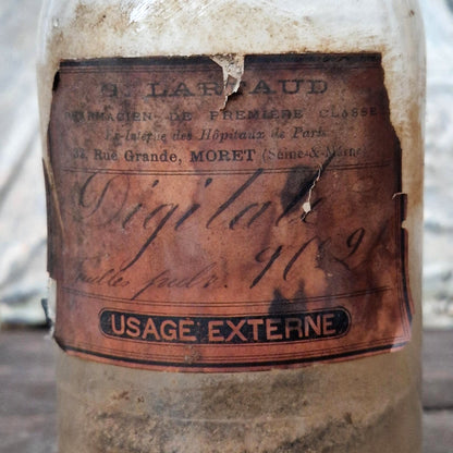 Grand flacon pharmaceutique « Digitaline - Usage externe »