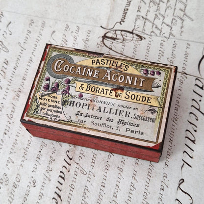 Old Aconite Cocaine Lozenges Box, Circa 1900