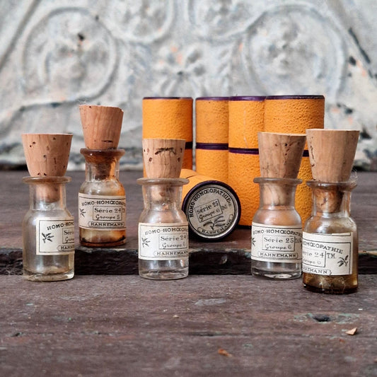 5 mini fioles homéopathiques dans leur étui (l29)