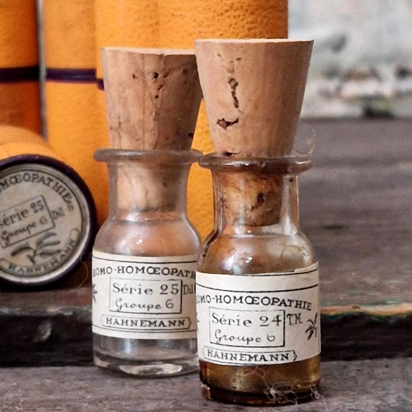 5 mini fioles homéopathiques dans leur étui (l29)