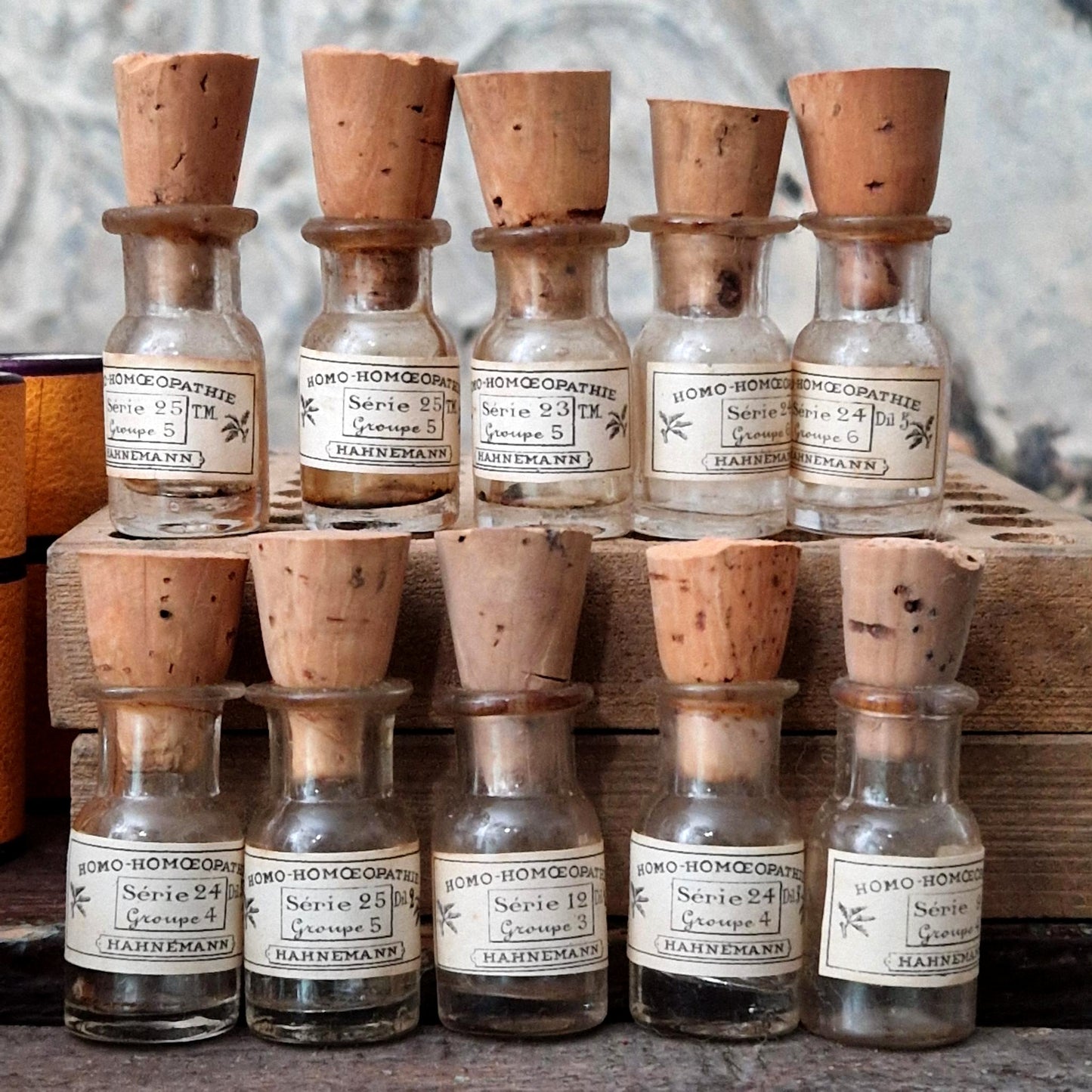 10 mini fioles homéopathiques dans leur étui (l31)