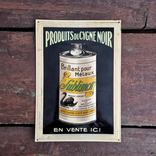 « Sublimor - Cygne Noir », ancienne plaque publicitaire