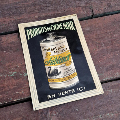 « Sublimor - Cygne Noir », ancienne plaque publicitaire
