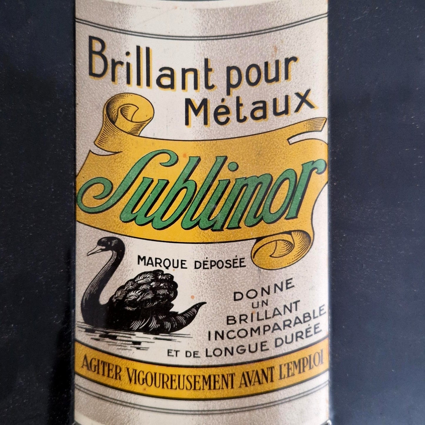 « Sublimor - Cygne Noir », ancienne plaque publicitaire