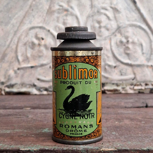 Boîte / Bidon ancien « Sublimor - Cygne Noir »