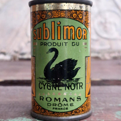Boîte / Bidon ancien « Sublimor - Cygne Noir »